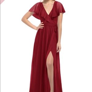 Azazie burgundy bridesmaids dress
